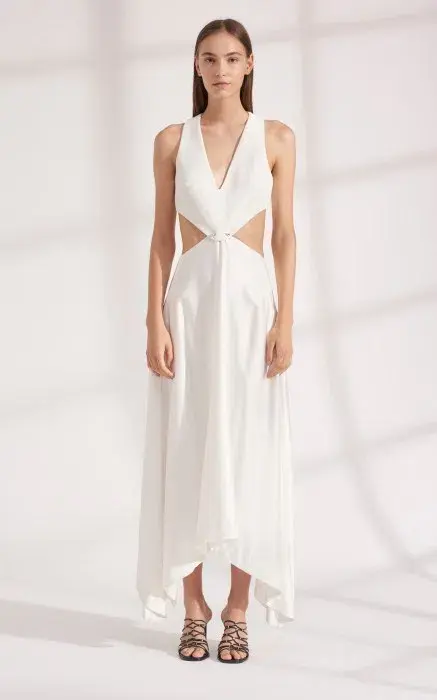 Dion Lee Transfer Suspend Dress In Ivory / White Size AU 6 for rent on The Volte - main image