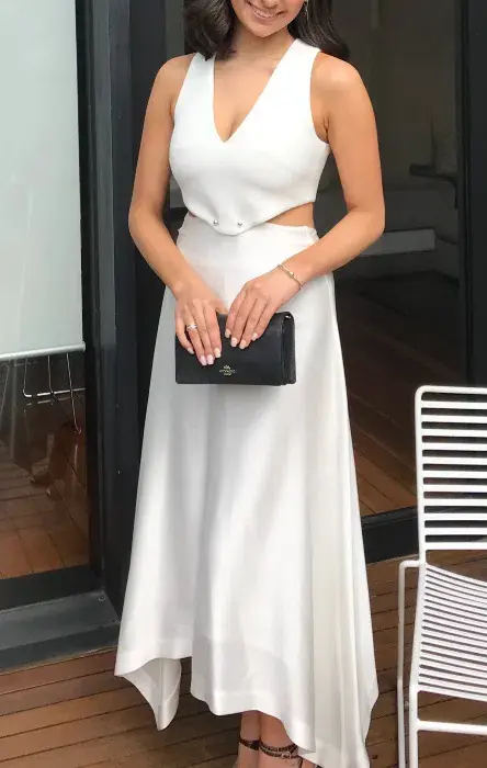 Dion Lee Transfer Suspend Dress In Ivory / White Size AU 6 for rent on The Volte - main image