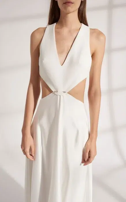 Dion Lee Transfer Suspend Dress In Ivory / White Size AU 6 for rent on The Volte - main image