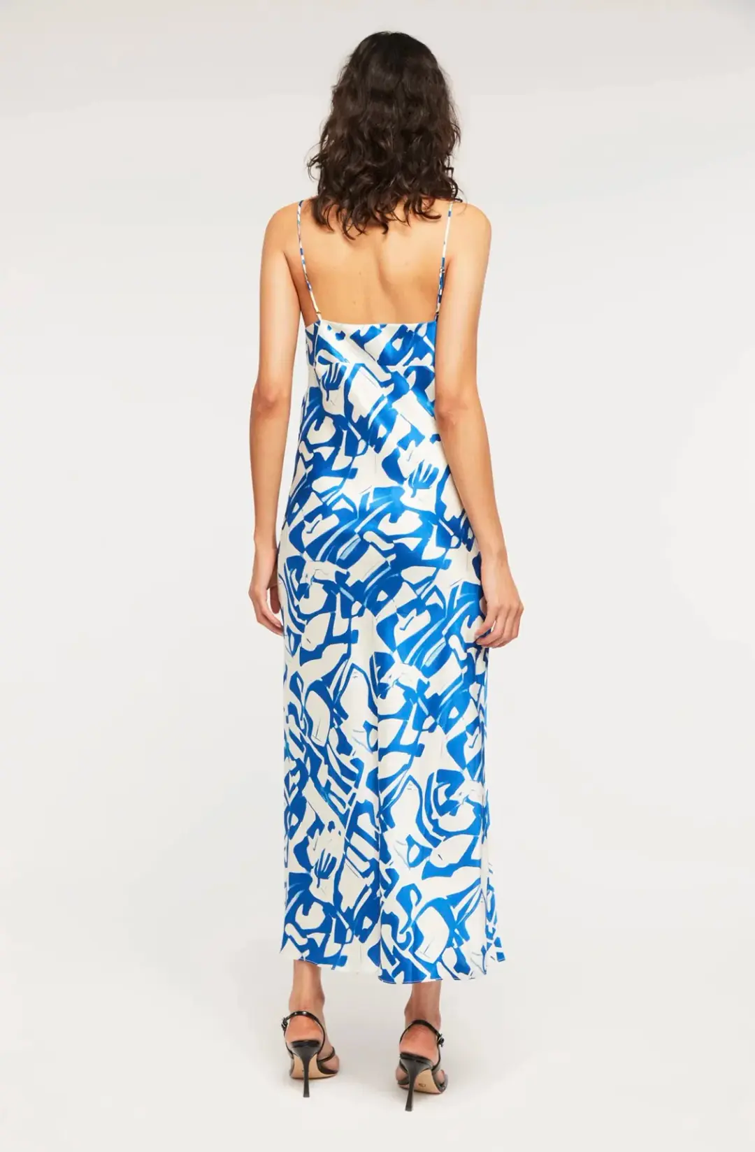 Ginia Fresco Dress Blue Multi Size 8 for rent on The Volte - main image