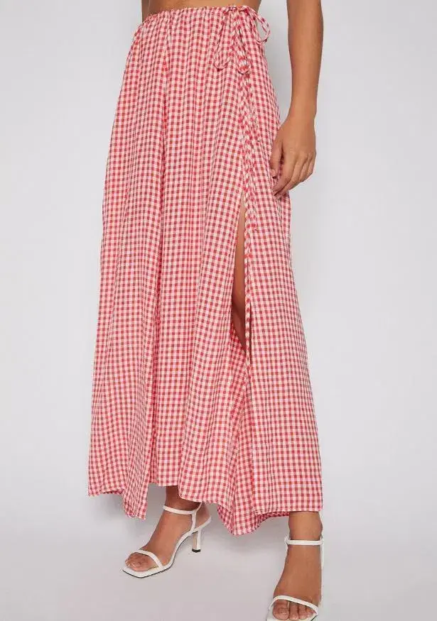 Scanlan And Theodore Gingham Drawcord Set Red (One Size Fits All) - Image 3