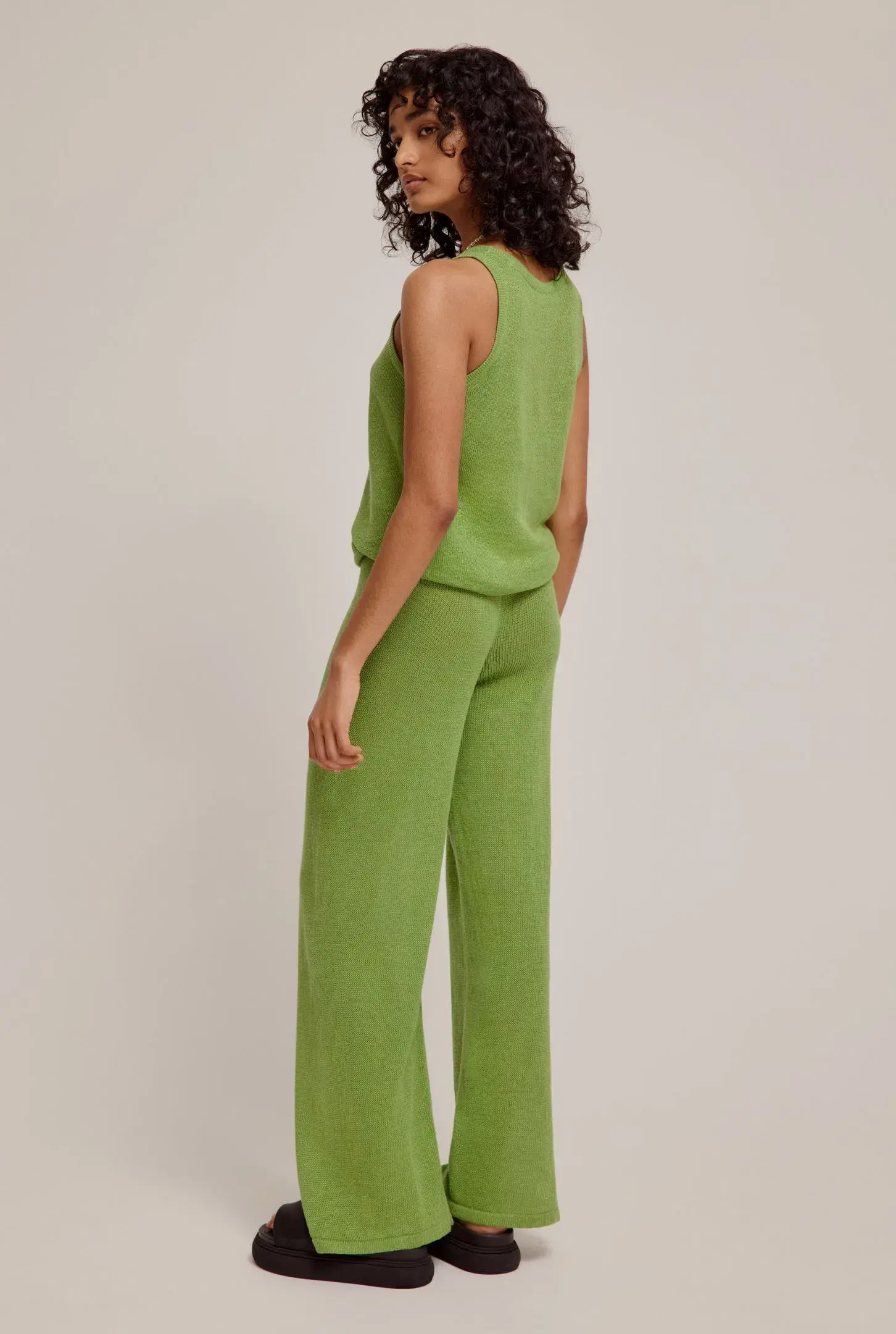 Venroy Linen Knitted Set Green Size 8 - Image 2
