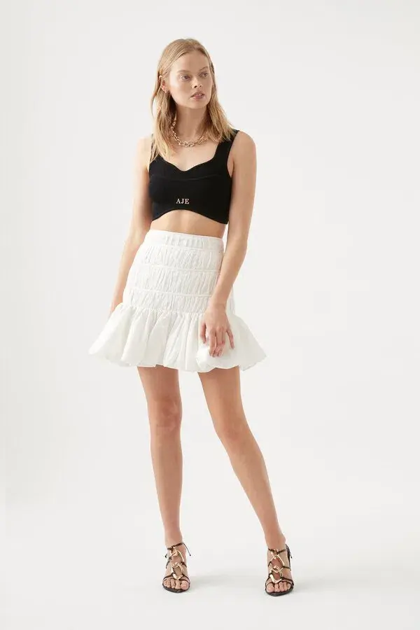 Aje Parfum Corset Crop Knit Top Black Size 8 - Image 1