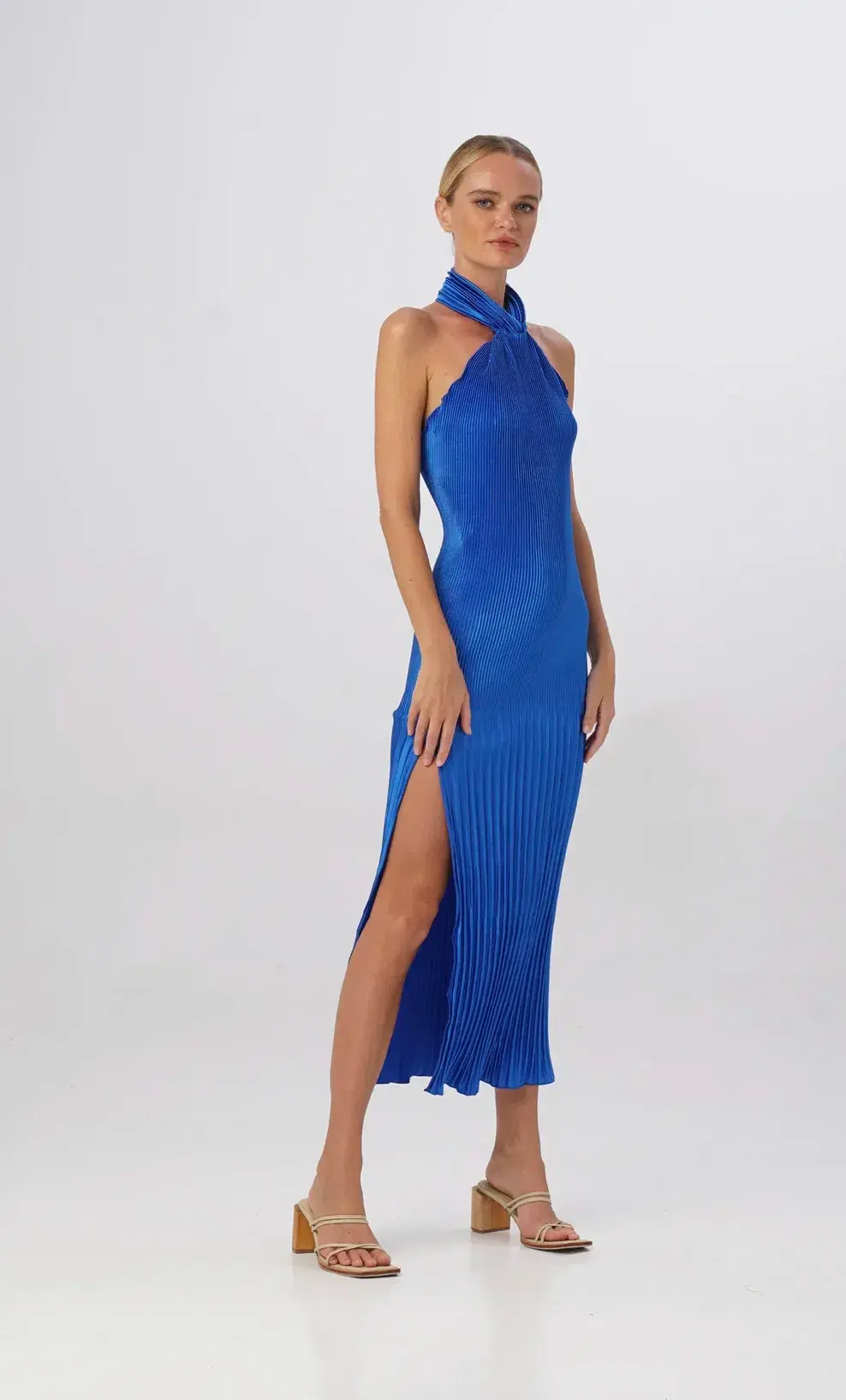 Lidee Soiree Halter Gown Royal Blue Size M / AU 10 - Image 1
