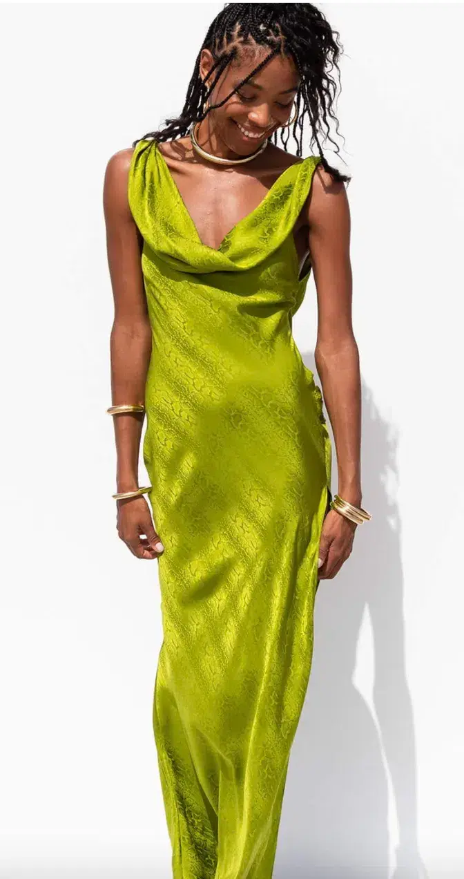 Rat & Boa Navarra Dress Lime Green Size AU 8  - Image 5