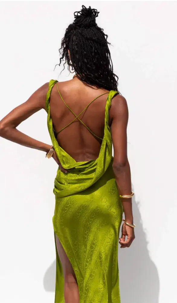 Rat & Boa Navarra Dress Lime Green Size AU 8  - Image 6