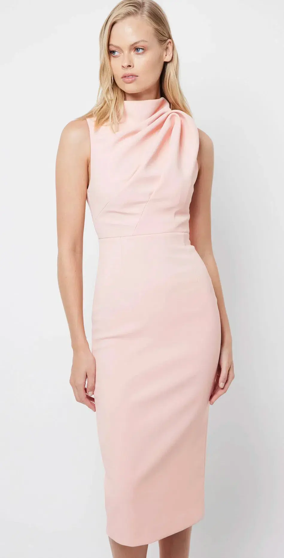 Mossman The Edge Of Glory Midi Dress Blush Size 6 for rent on The Volte - main image