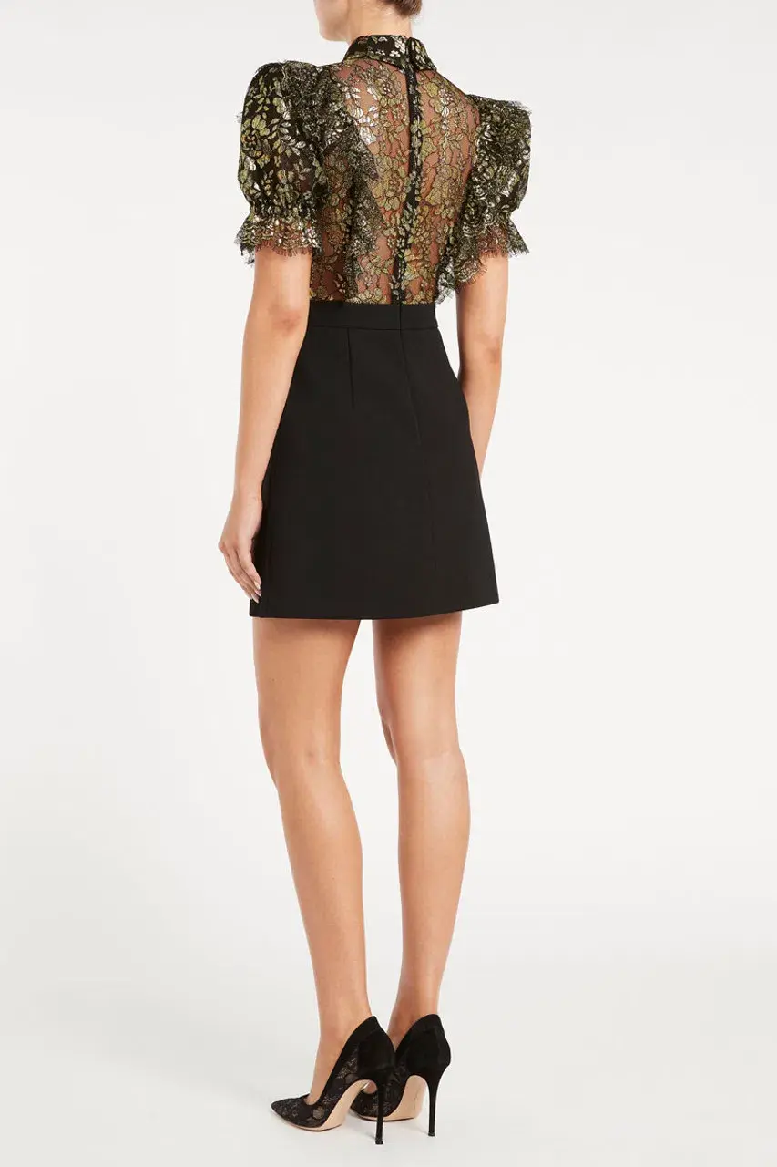 Rebecca Vallance Clementine Short Sleeve Mini Dress Black Size 12 - Image 2