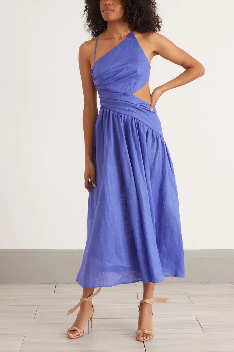 Zimmermann Tropicana Asymmetric Dress Electric Blue Size 3 / Au 14 - Image 3