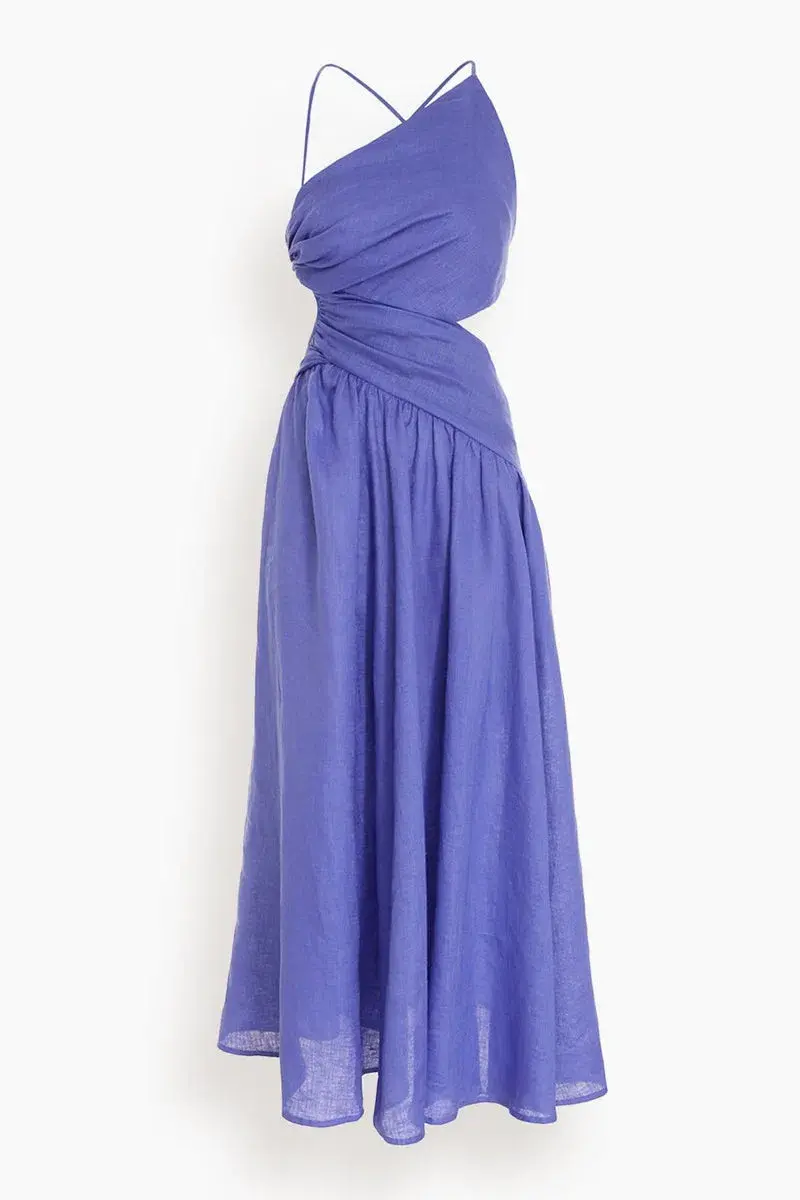 Zimmermann Tropicana Asymmetric Dress Electric Blue Size 3 / Au 14 - Image 5