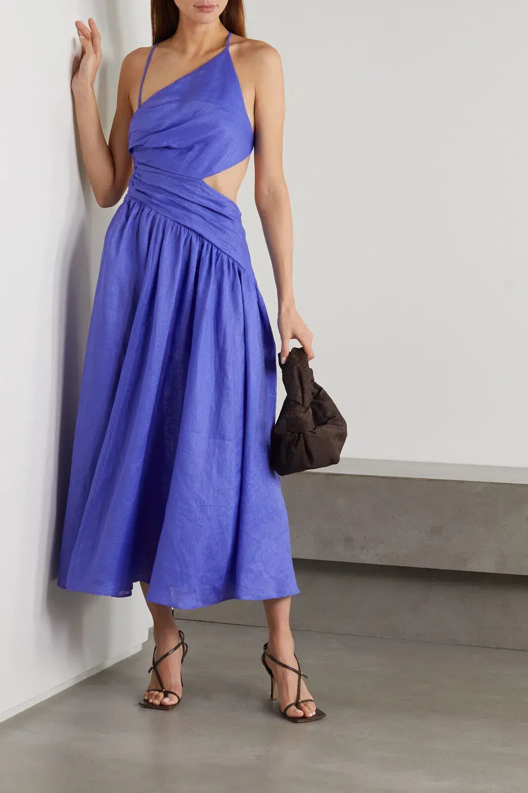 Zimmermann Tropicana Asymmetric Dress Electric Blue Size 3 / Au 14 - Image 1