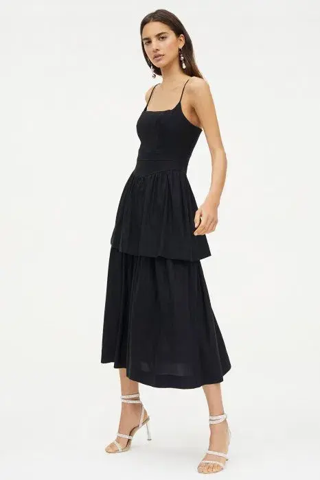Manning Cartell Girl On Film Midi Dress Black Size 6 - Image 1