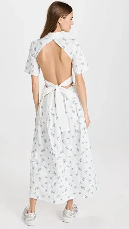 Sister Jane Dream Lapis Shell Shirt Dress Brilliant White Size M+ / Au 12 for rent on The Volte - main image