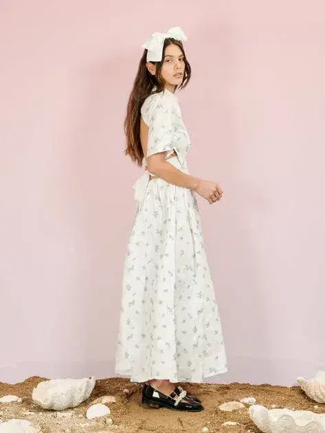 Sister Jane Dream Lapis Shell Shirt Dress Brilliant White Size M+ / Au 12 for rent on The Volte - main image