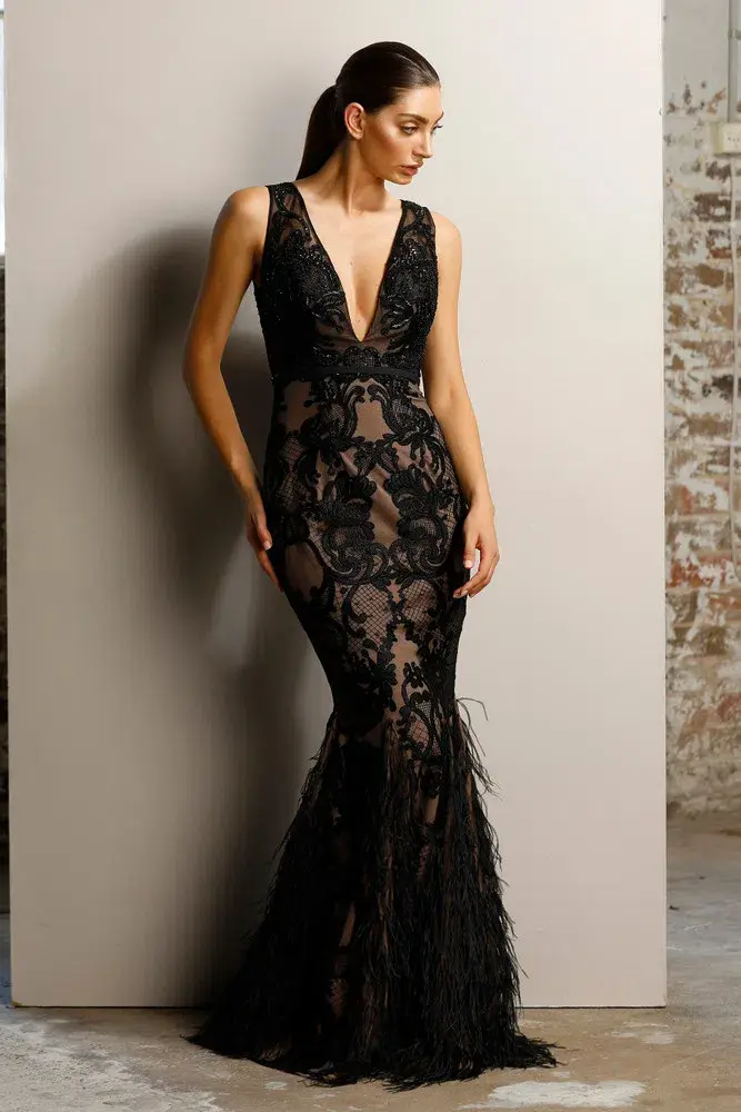 Jadore Chiara Gown Jx1011 Black Size 8 - Image 1