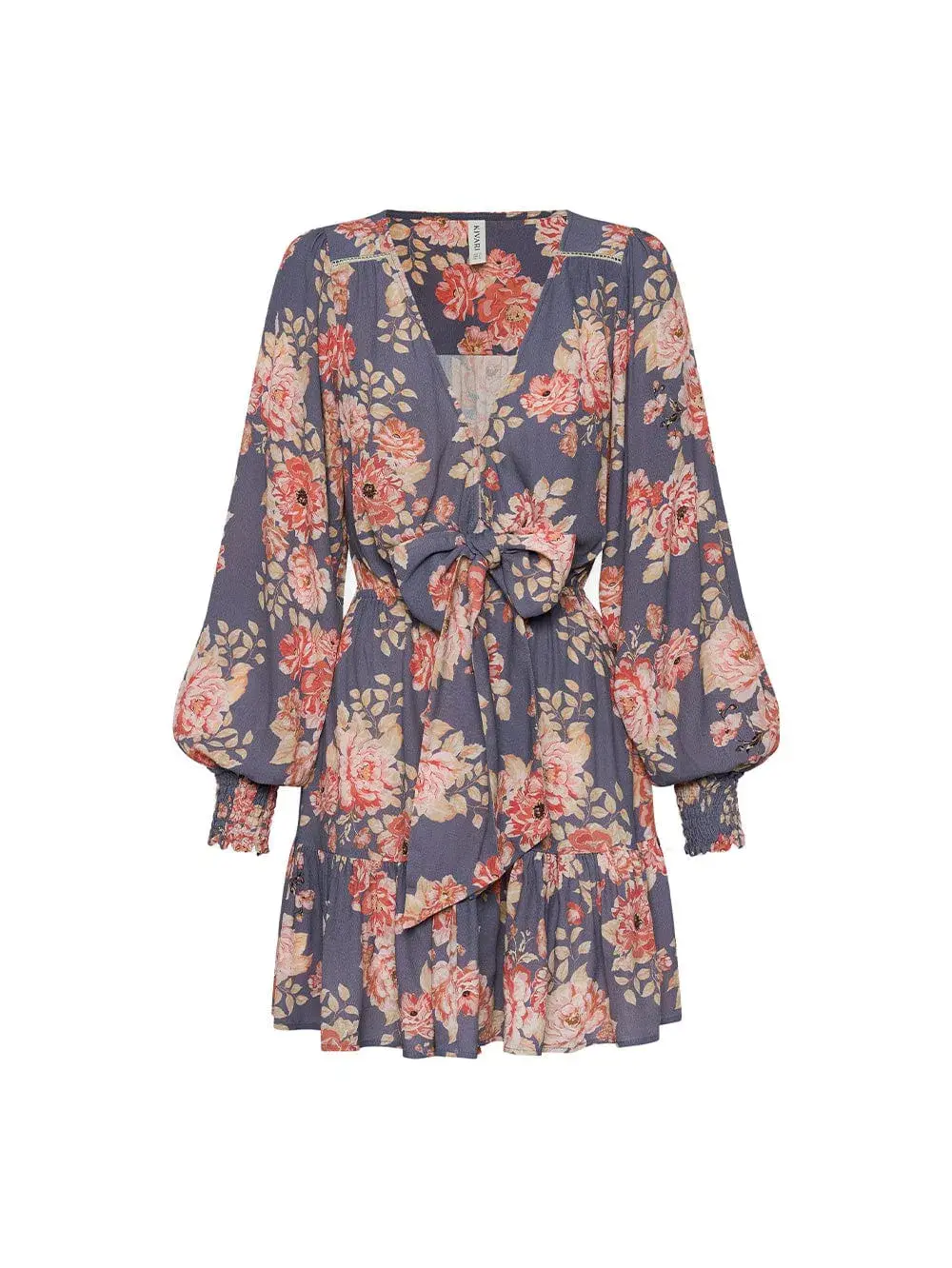 Kivari Madelyn Tie Front Mini Dress Floral Size 14 - Image 4