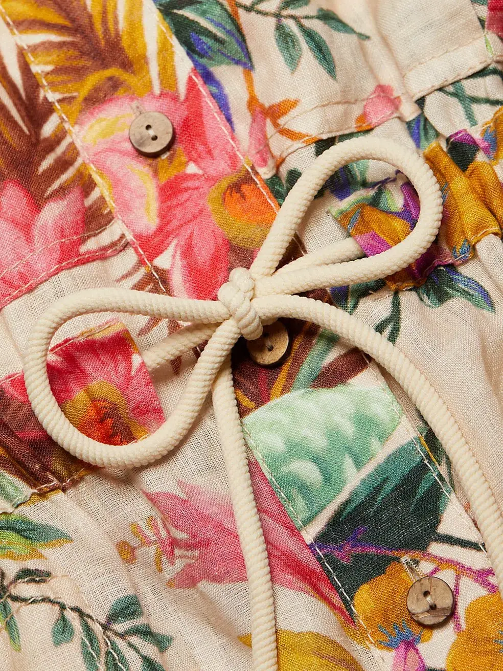 Zimmermann Tropicana Utility Playsuit in Cream Floral size 1 / Au 10 - Image 6