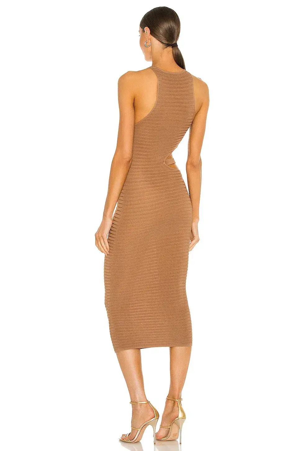 Michael Costello x REVOLVE Athena Midi Dress Brown Size 8 - Image 3