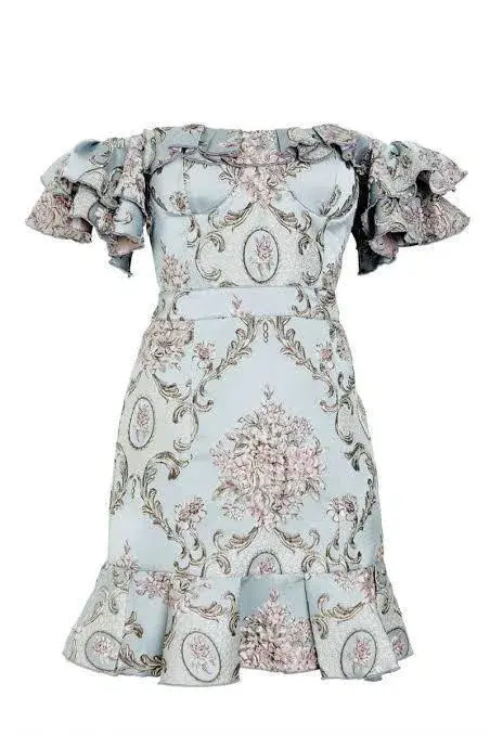We Are Kindred Mollie Off the Shoulder Dress Grey Size AU 10 - Image 3