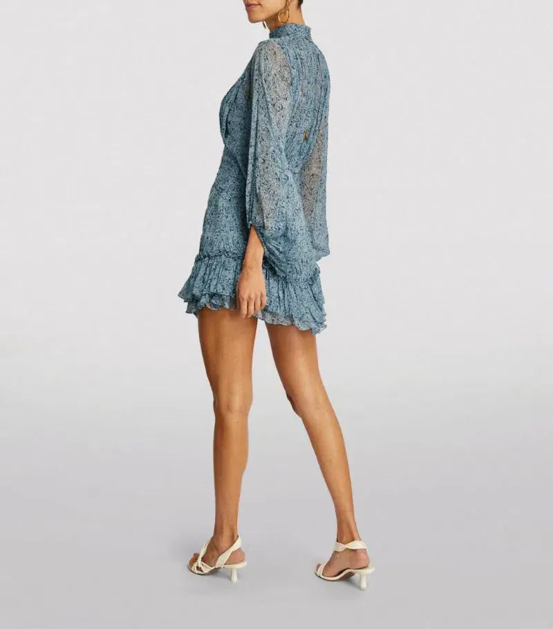 Shona Joy Harmony Ruched Mini Dress Blue Size AU 16 - Image 2