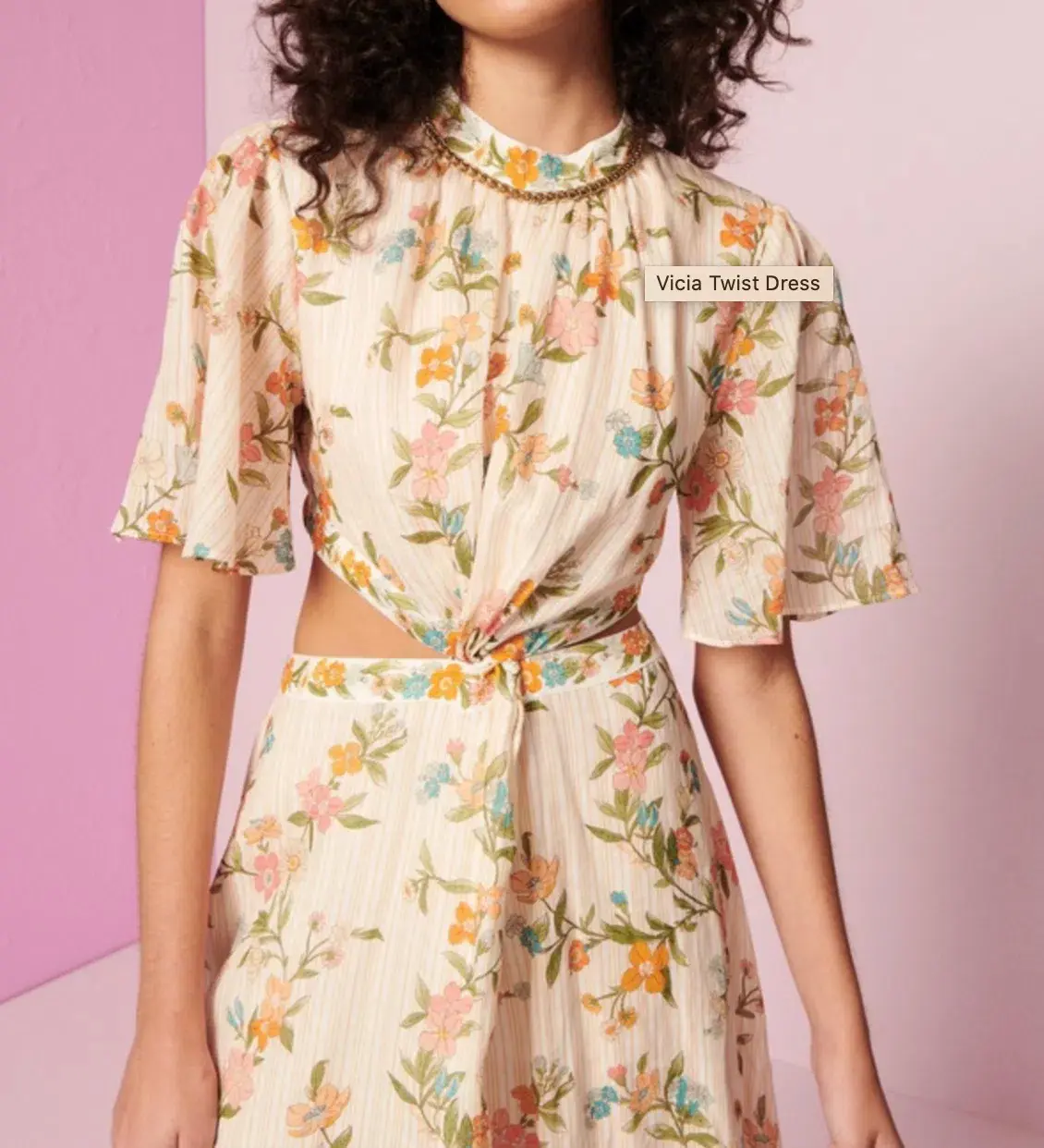 Kate Ford Vicia Twist Dress Nude Size 4 / AU 14 - Image 3