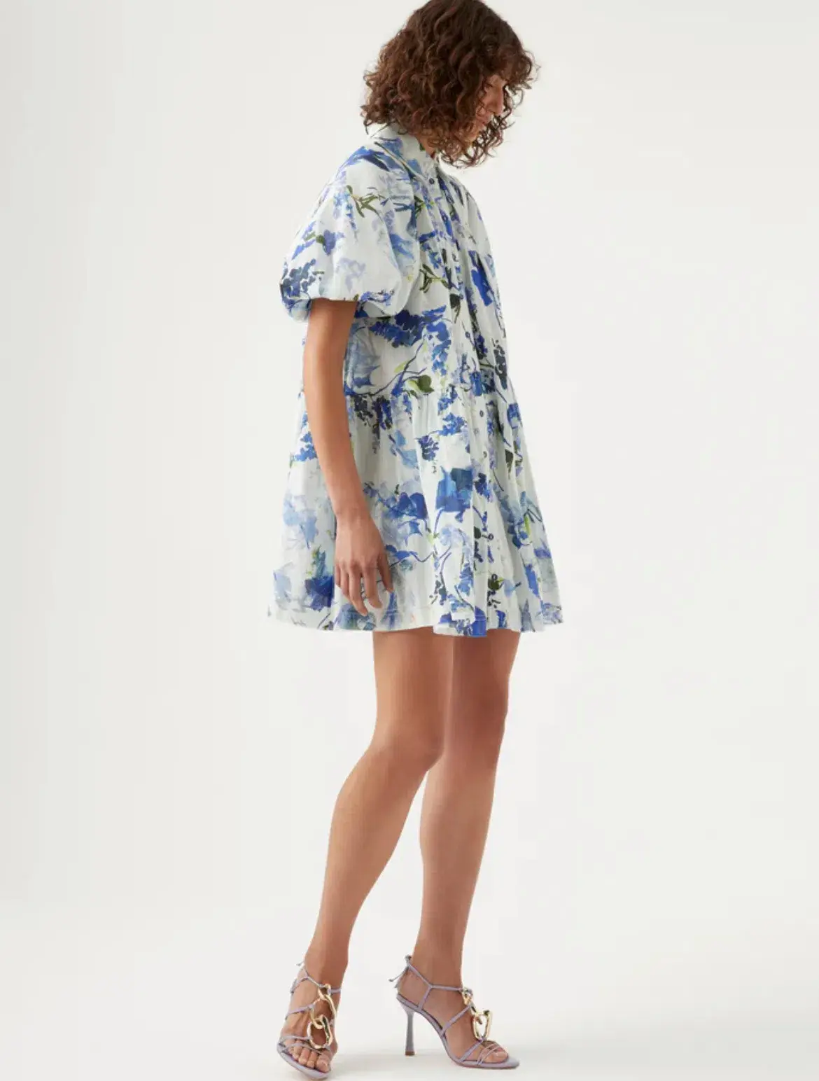 Aje Pablo Smock Mini Dress Blue AU 8 - Image 2
