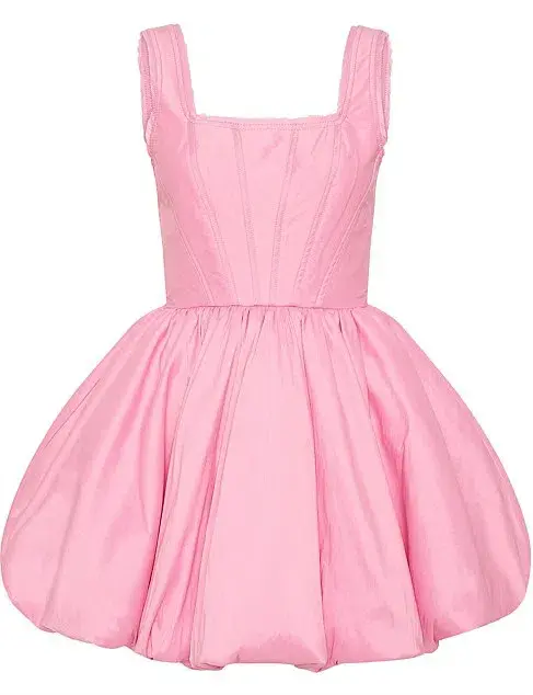 Aje Suzette Bubble Mini Dress Pink Size AU 6 for rent on The Volte - main image