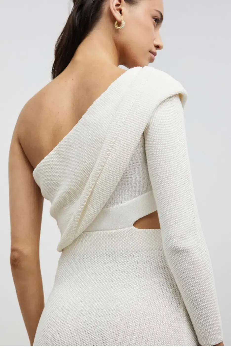 Camilla and Marc Javier Knit Cut-out Midi Dress in White Size S / AU 8 for rent on The Volte - main image