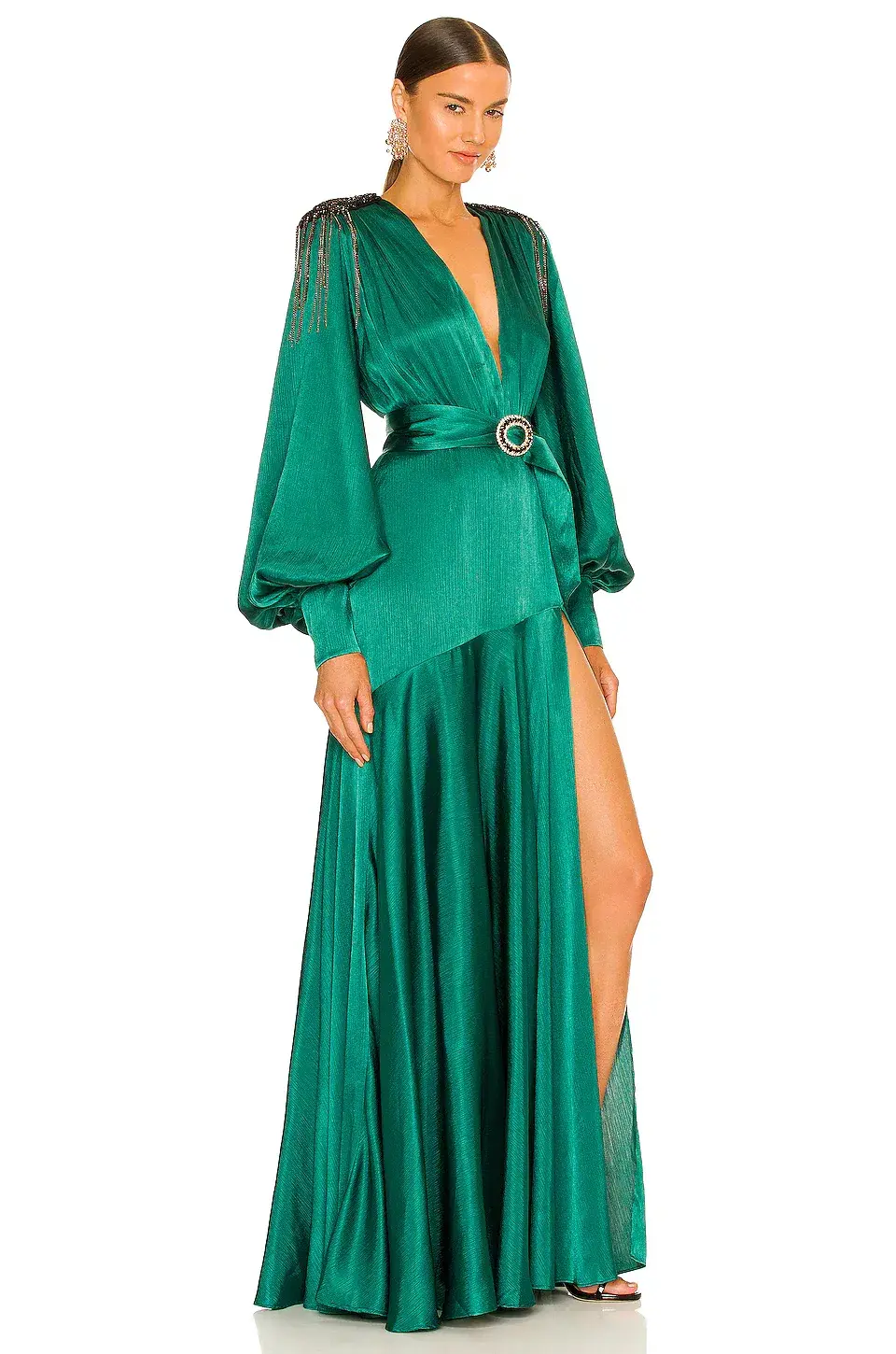 Bronx and Banco Carmen Gown Emerald Size XS / AU 6 - Image 2