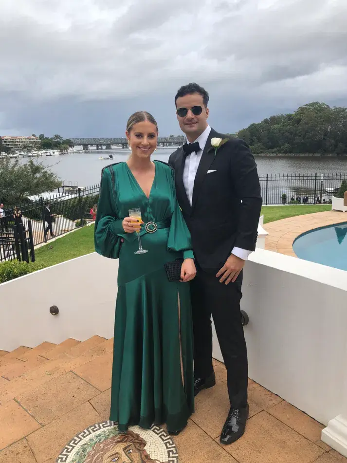 Bronx and Banco Carmen Gown Emerald Size XS / AU 6 for rent on The Volte - main image