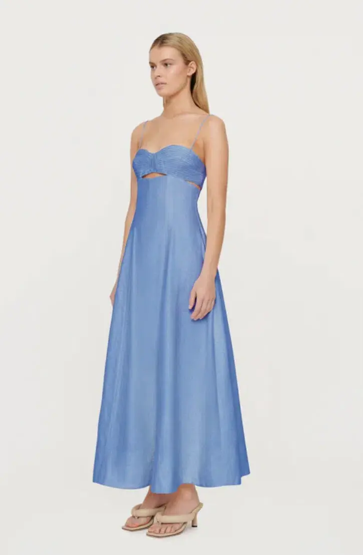 Clea Florence Stitch Dress Marina Blue Size S / Au 8-10 - Image 5