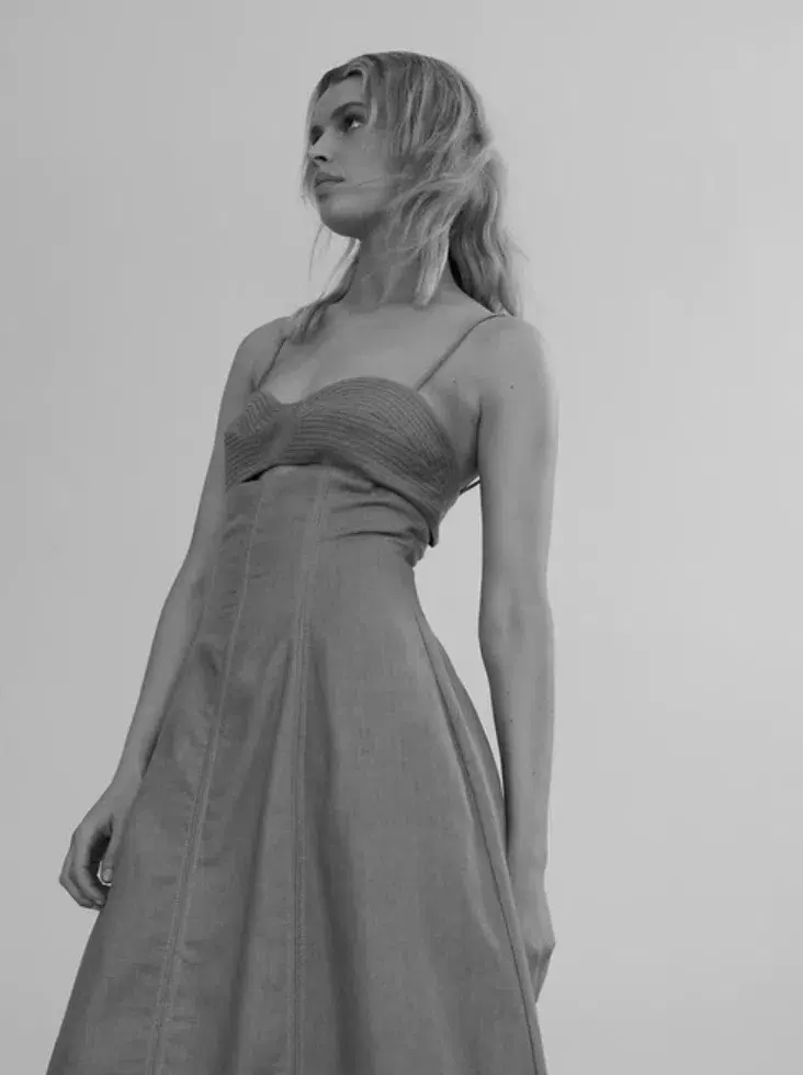 Clea Florence Stitch Dress Marina Blue Size S / Au 8-10 for rent on The Volte - main image