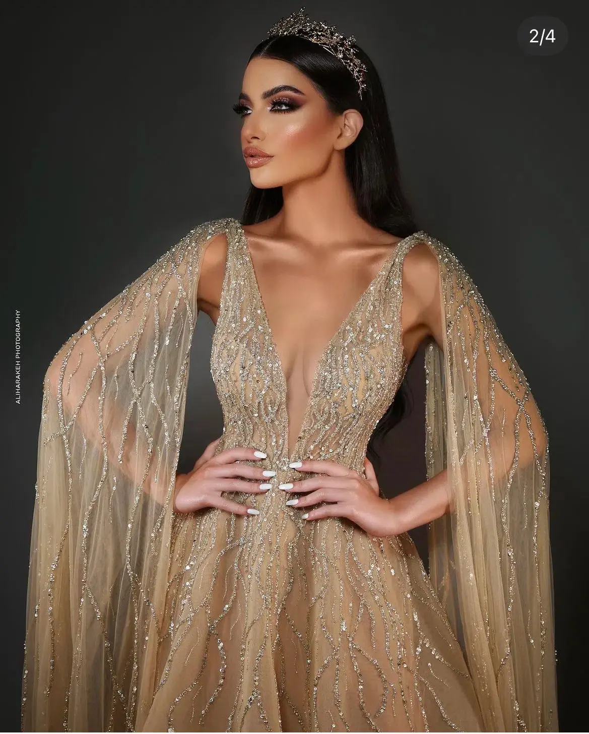 Elie Bejjani Ball Gown Gold Size 6 / XS - Image 3