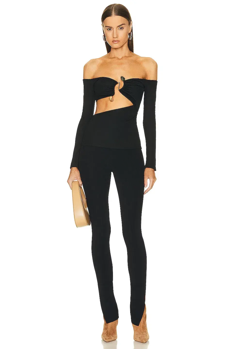 Christopher Esber Distort Quartz Shoulderless Top Black Size 6  - Image 1