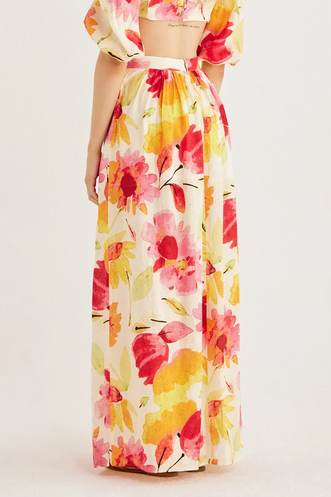 Rumer the Label Floral Linen Skirt Sunshine Floral Size Small / AU 8 - Image 3