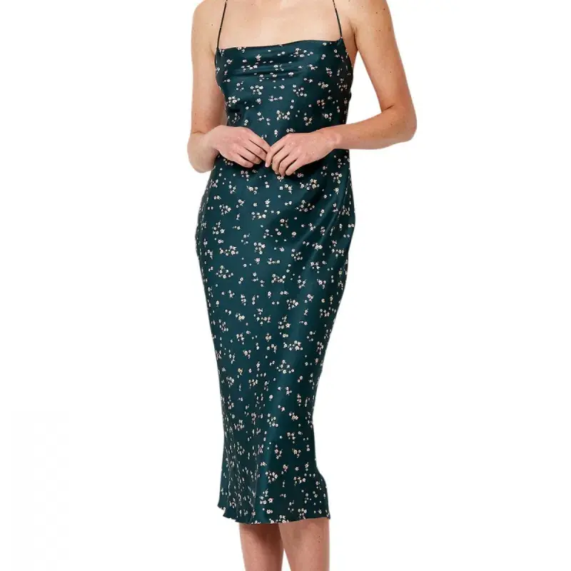 Bec & Bridge Jardin Midi Slip Dress in Green Size AU 6  for rent on The Volte - main image
