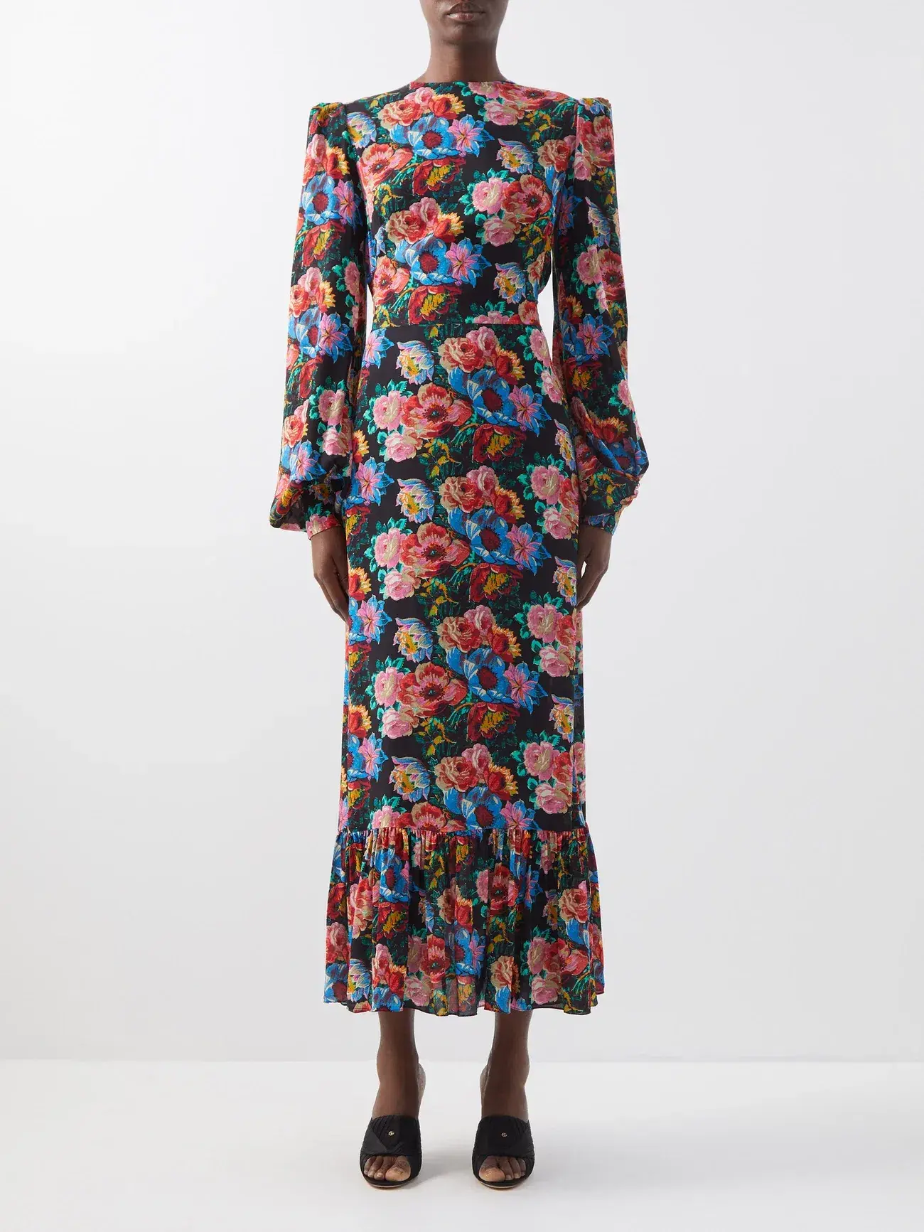 The Vampire’s Wife The Villanelle floral-print crepe dress Pink Size 14 - Image 3