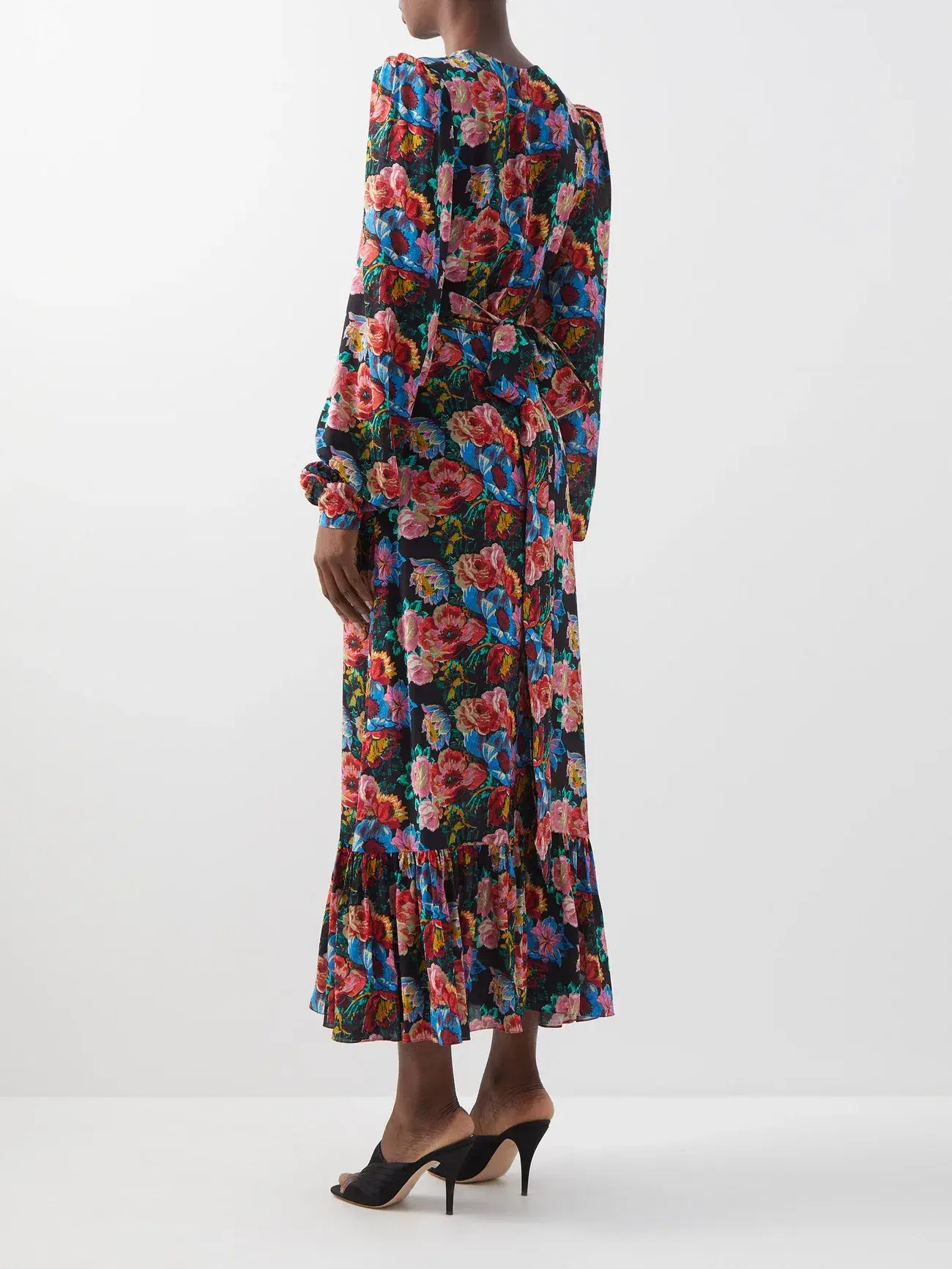 The Vampire’s Wife The Villanelle floral-print crepe dress Pink Size 14 - Image 4
