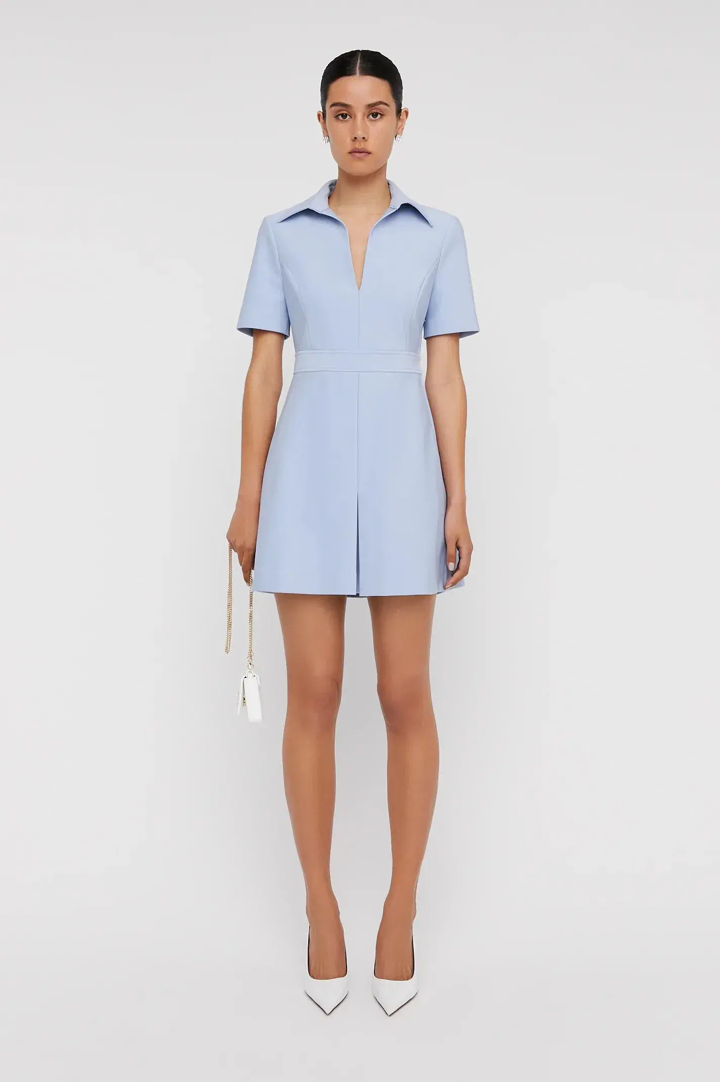 Scanlan Theodore Italian Milano Pleat Dress Blue Size AU 6  - Image 1