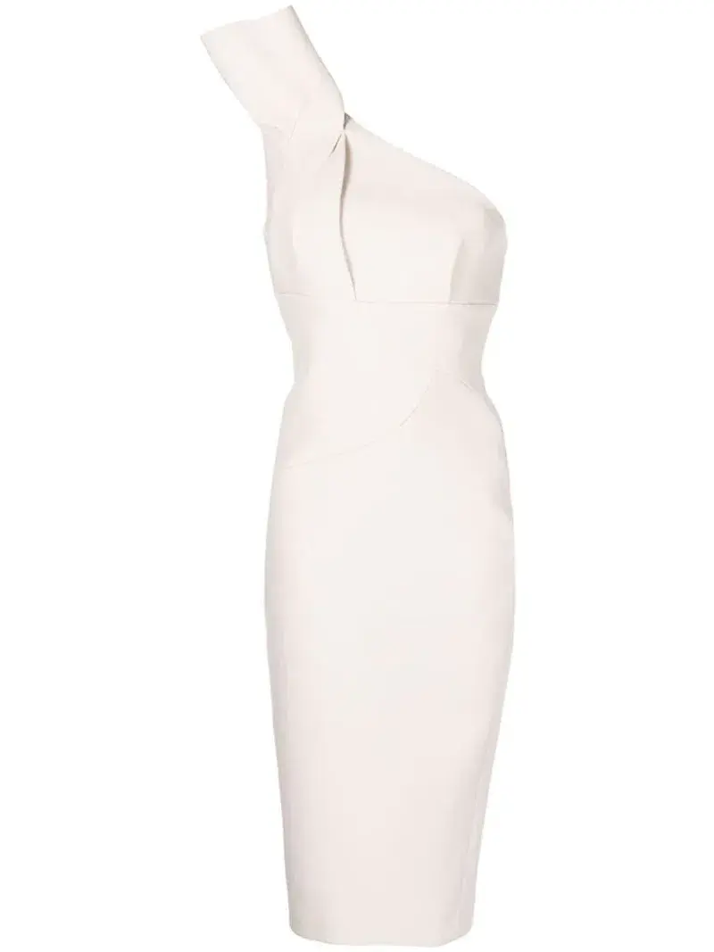 Rachel Gilbert Miche Midi Dress Stone Cream Size 3 /AU 12 - Image 3