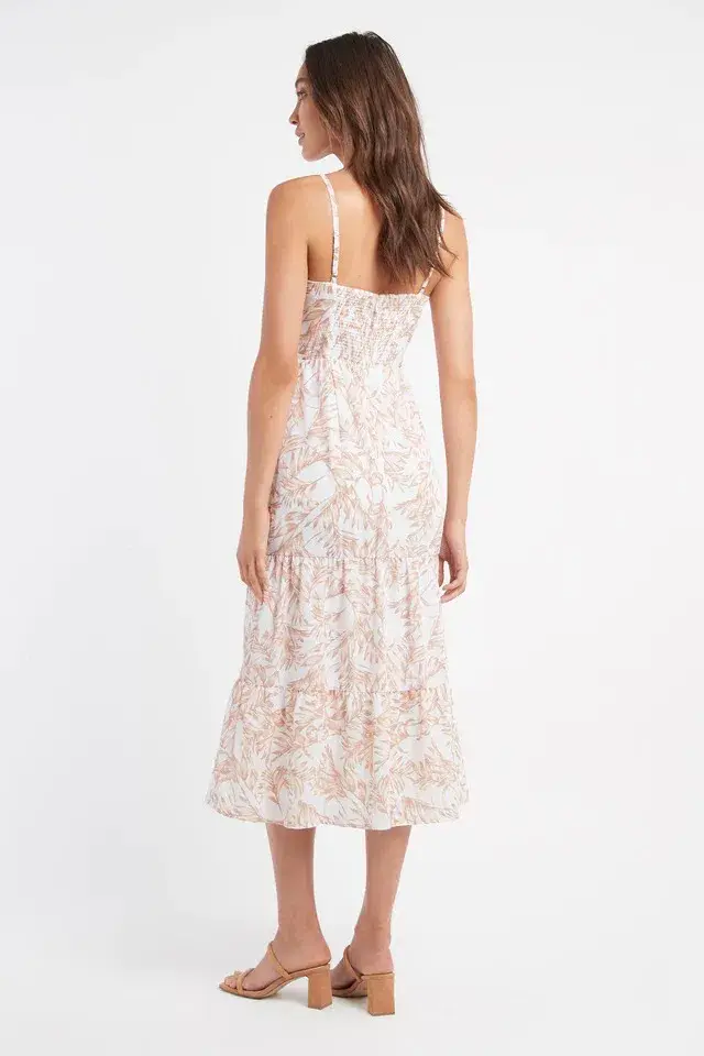 Kookai Tiered Midi Dress Brown Size AU 10 - Image 3