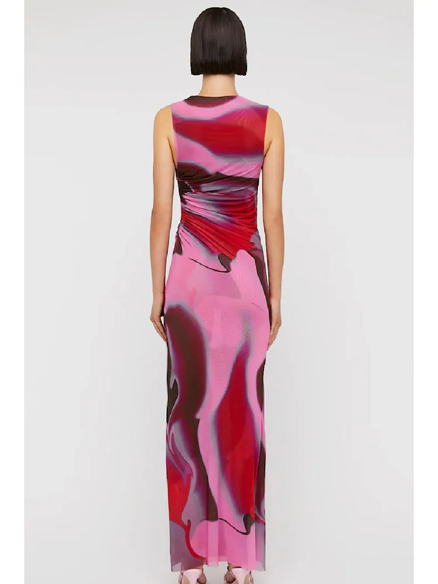 Scanlan Theodore Italian Watercolour Dress Raspberry Pink Size AU 10 - Image 3