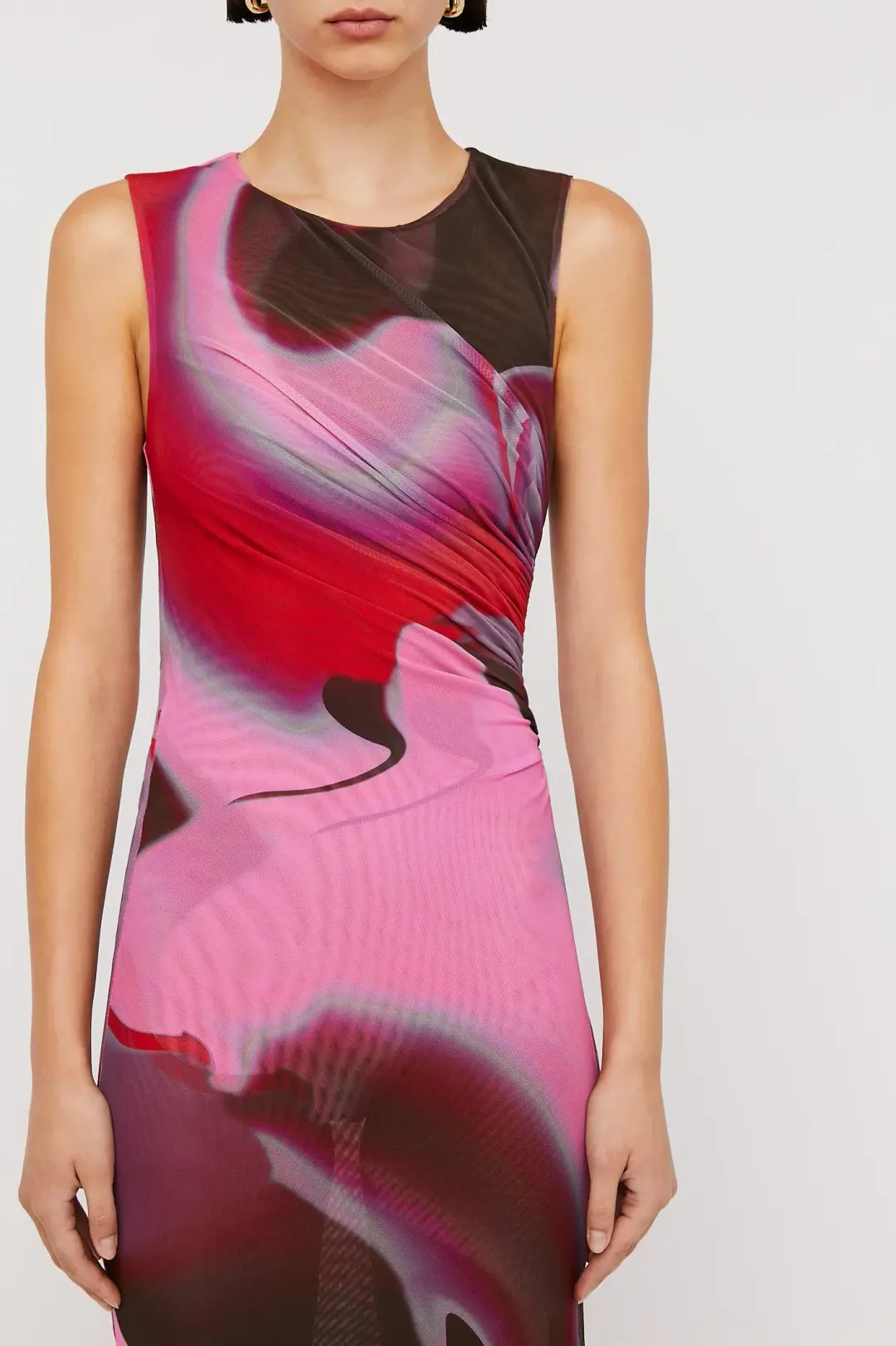 Scanlan Theodore Italian Watercolour Dress Raspberry Pink Size AU 10 for rent on The Volte - main image