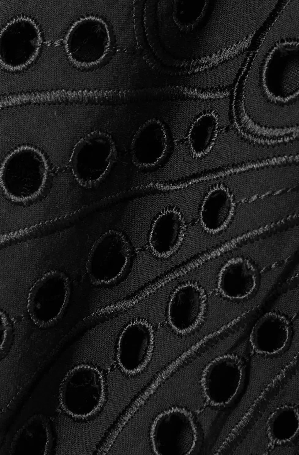 Charo Ruiz ‘Yara’ Broderie Anglaise Cotton-Blend Mini Dress Black Size Medium (AU 10)  - Image 7