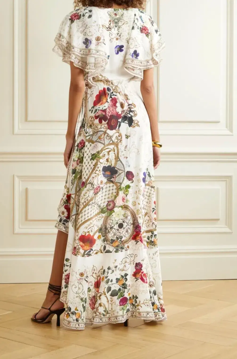 Camilla Frill Sleeve Long Dress in Fairy Godmother Print Size 8  - Image 2