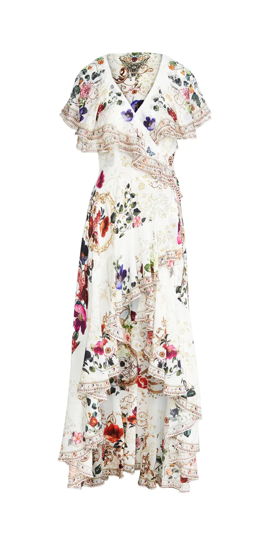 Camilla Frill Sleeve Long Dress in Fairy Godmother Print Size 8  - Image 6