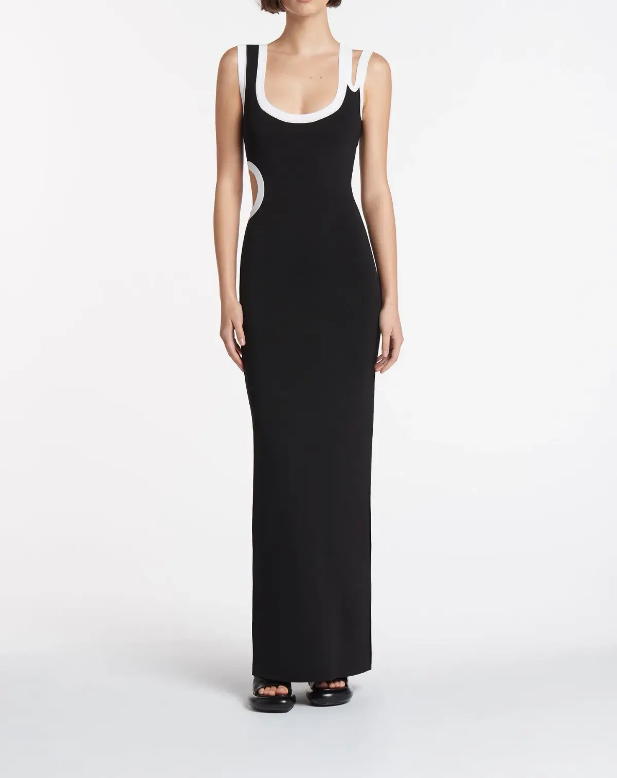 Sir the Label Evalina Cut Out Maxi Dress Black/White Size 0 / Au 6 - Image 1