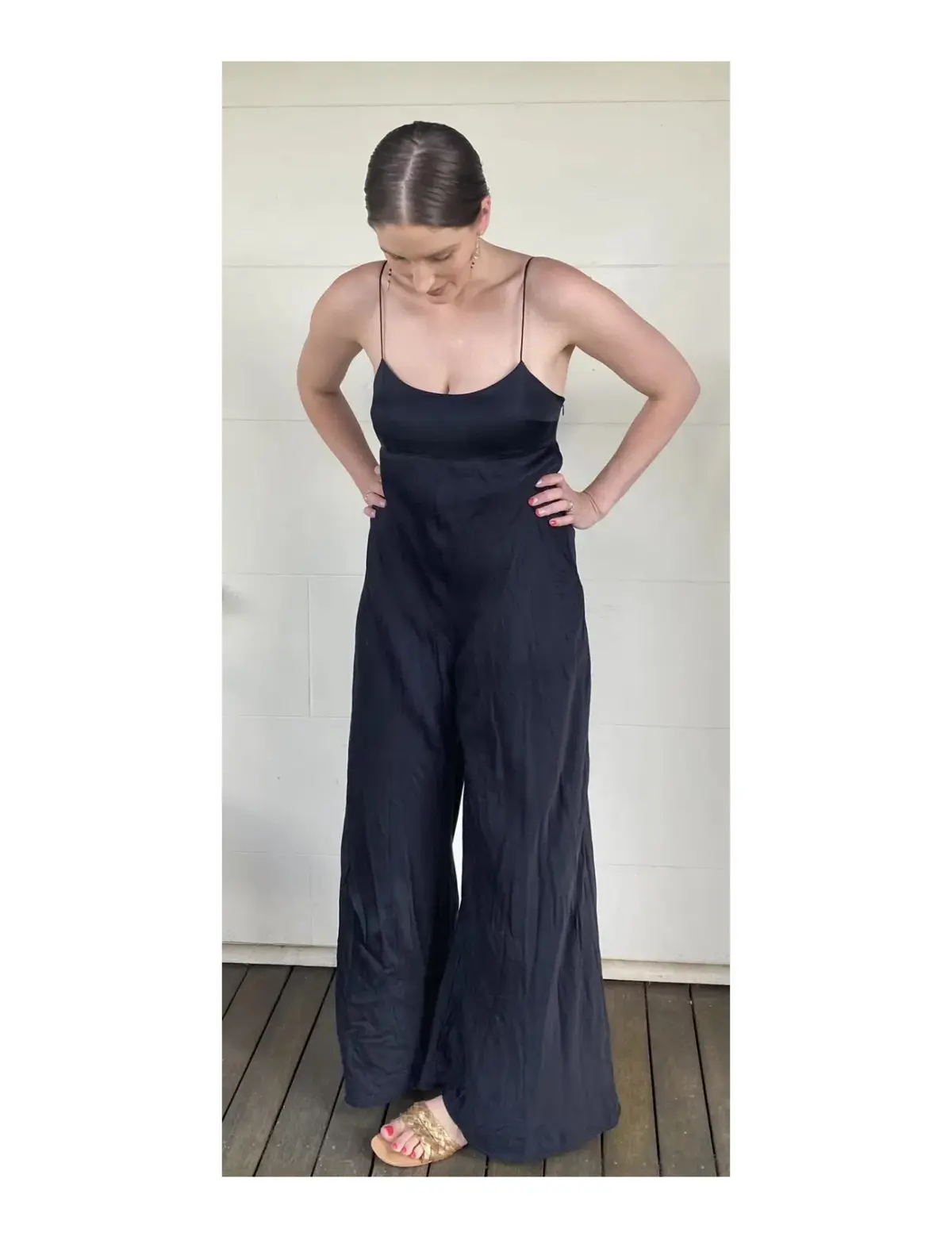 Zimmermann Wide Leg Silk Jumpsuit Black Size 2 / Au 12 - Image 1