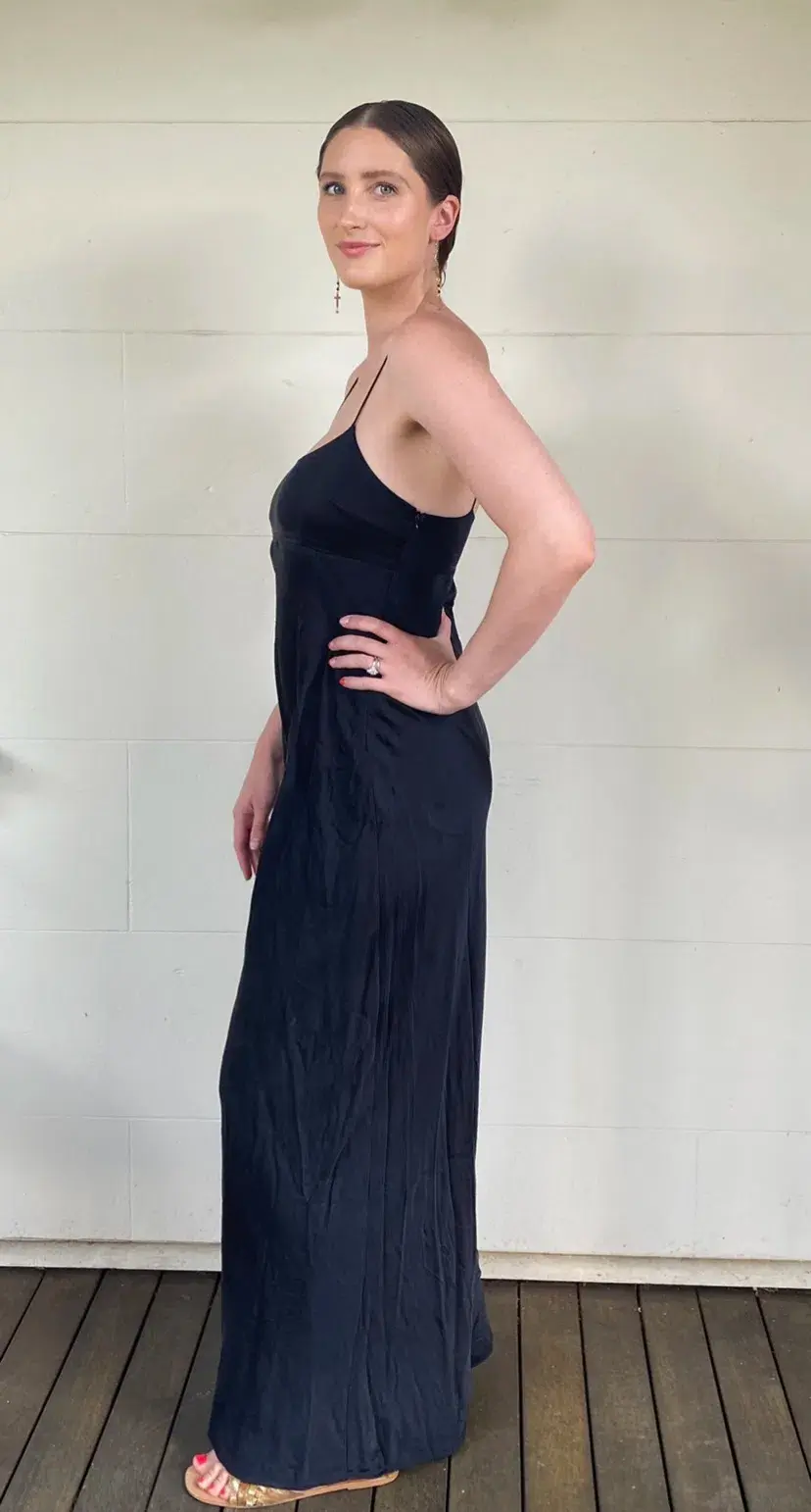 Zimmermann Wide Leg Silk Jumpsuit Black Size 2 / Au 12 - Image 2