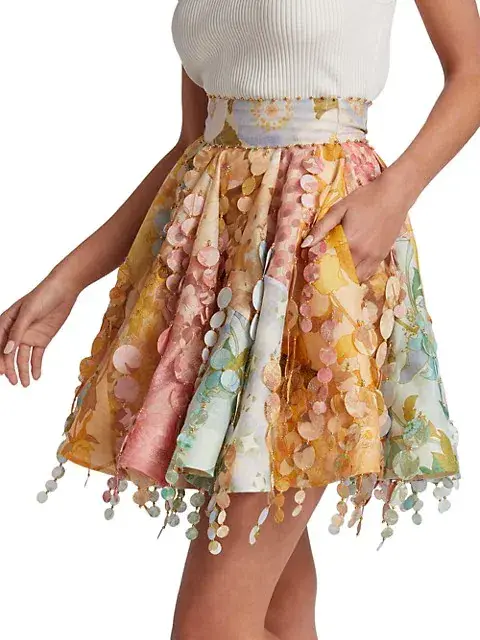 Zimmermann Tempo Patch Mini Skirt Print Size 1 / Au 10 - Image 3